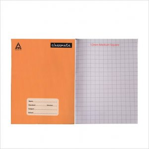 Classmate Medium Square (12 mm ) A5 Notebook - Soft Cover - 240 X 180 mm - 172 Pages