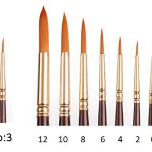 Camel Round Paint Brush Series 66 - No : 3 - 1Piece