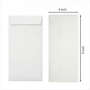 White Envelope - Size: 9 x 4 Inch - 10 Pcs