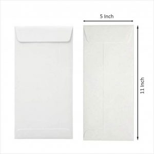 White Envelope - Size: 11 x 5 Inch - 5 Pcs