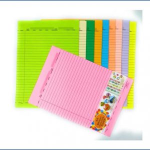 A4 multi coloured Project Papers -Colours as per availability - Set of  50 pieces - 5 Colours