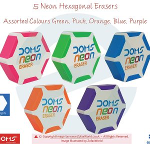 Doms neon Eraser - 5 pcs