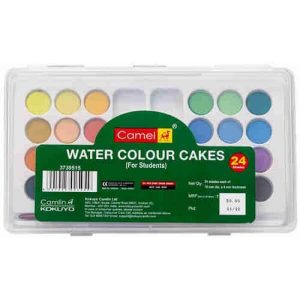 Camlin Water Colour Cake - 24 shades (15mm)