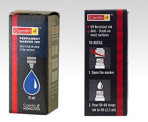 Camlin Permanent marker Ink-15-ml-Blue