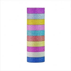 Glitter tape Roll- Plain - Pack of 12 Piece
