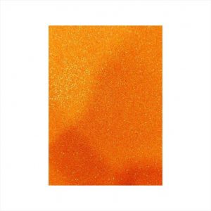 A4-Glitter Eva/Foam Sheet - Orange- 1 piece - Colour may slightly vary