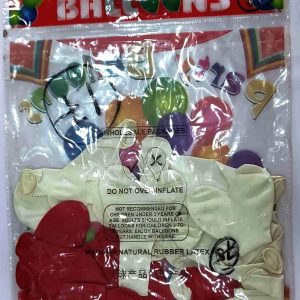 Balloons Plain Heart Shape Red & White Mix colour packet of 32 to 35 pieces