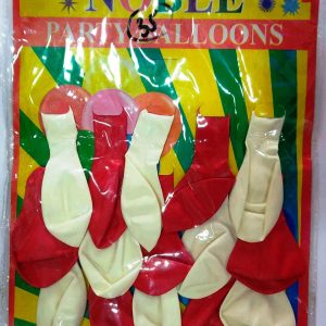 Balloons Plain Red & White colour mix packet of 15 pieces