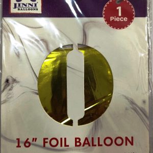 Number Foil Balloon - Golden - No: 0