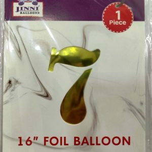 Number Foil Balloon - Golden - No: 7