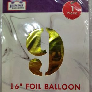 Number Foil Balloon - Golden - No: 9