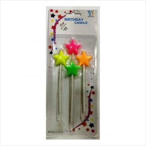 Birthday Candles - set of 4 piece - Star Shape
