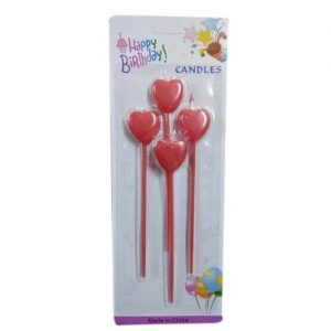 Birthday Candles - set of 4 piece - Heart Shape