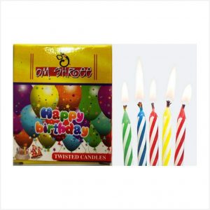 Birthday Candles - Small Twisted - Set of 12 pieces