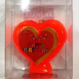 Happy Birthday Candle - Heart Shape
