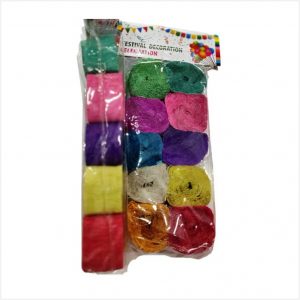 Crepe ribbon roll (Steamer) Plain Multicolour - Pack of 10 pcs