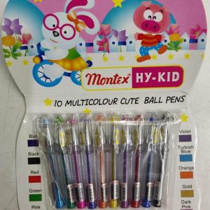 Montex Hy-Kid - Multicolour Ball pen set of 10