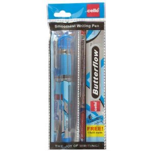 Cello Butterflow Ball Pen With 1 refill - Blue