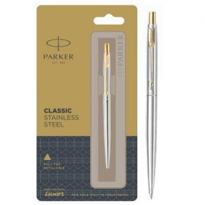 Parker Classic Stainless Steel Ball Pen - Blue