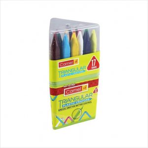Camlin triangular Plastic Crayons - 17 shades