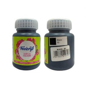 Fevicryl Acrylic Colour - 100 ml - Black (02)