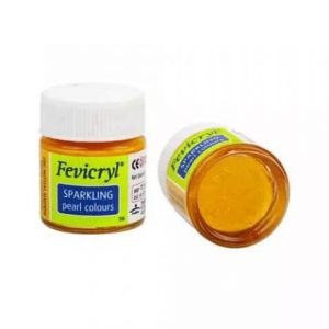 Fevicryl Sparkling Pearl Golden Yellow (907) - Acrylic colour - 10ml