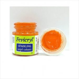 Fevicryl Sparkling Pearl Orange (903) - Acrylic colour - 10ml