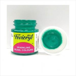 Fevicryl Sparkling Pearl Emerald Green (908) - Acrylic colour - 10ml