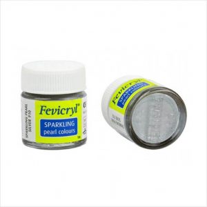 Fevicryl Sparkling Pearl Silver (910) - Acrylic colour - 10ml