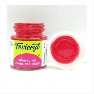 Fevicryl Sparkling Pearl Poppy Red (901)  - Acrylic colour - 10ml
