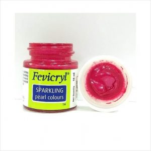 Fevicryl Sparkling Pearl Deep Rose (902) - Acrylic colour - 10ml