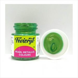 Fevicryl Pearl Metallic Green (357) - Acrylic colour - 10ml