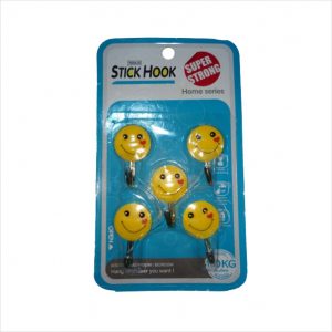 Wall Stick Hook - set of 5 piece - Capacity  1.0 kg