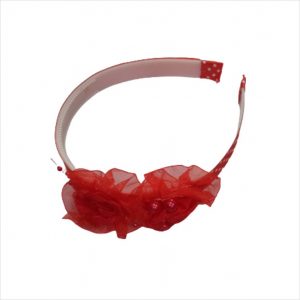 Cloth flower hairband - Red
