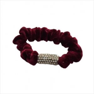 Velvet rubber band with Stone strap