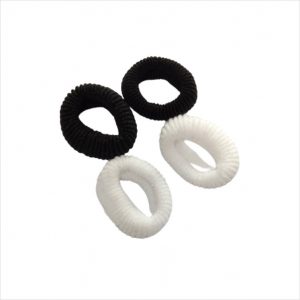 Black and White rubber band - 4 piece