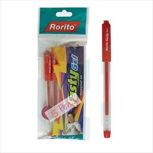 Rorito Fasty Gel pen - Red - pack of 5 piece