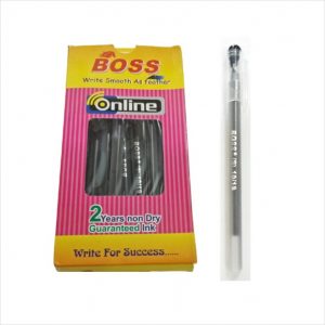 Boss Ball Pens - use and throw Pens - Pack of 20 - Black