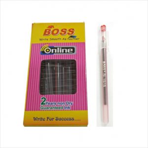 Boss Ball Pens - use and throw Pens - Pack of 20 - Red