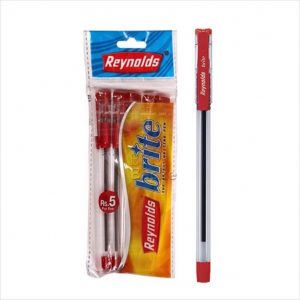 Reynolds Brite Ball Pen - Red - Pack of 5 piece