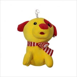 Doggy - Soft Toy - Yellow & Red - 9 x 6 inch