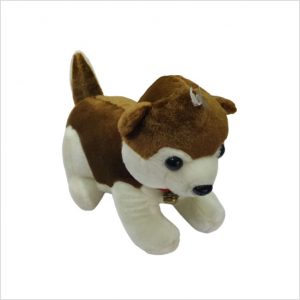 Dog - Soft Toy - Brown & White - 12 x 7.5