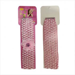 Hair Headband Lace Bow Wrap for Girls (Light Pink) - 1 Pcs