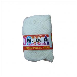Wool / Woolen Threads Ball - White