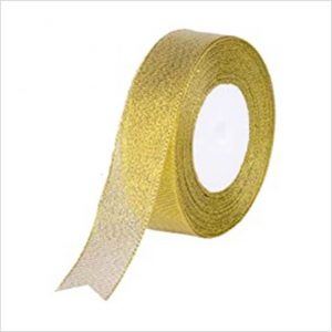 Golden Zari Ribbons for Decorations - 2 Mtr