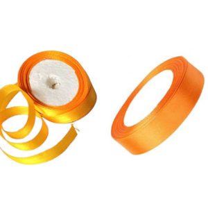 Orange Satin Ribbon - 0.5 Inch Wide - 1 Roll