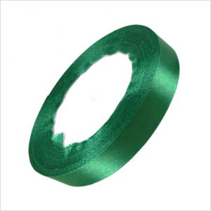 Green Satin Ribbon 1/2 Inch Wide - 1 Roll