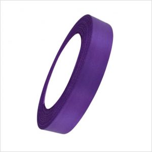 Purple Satin Ribbon 1/2 Inch Wide - 1 Roll
