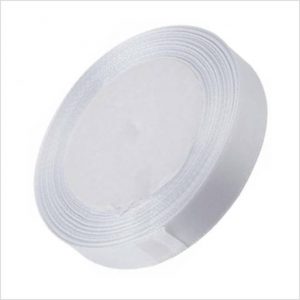 White Satin Ribbon 1/2 Inch Wide - 1 Roll