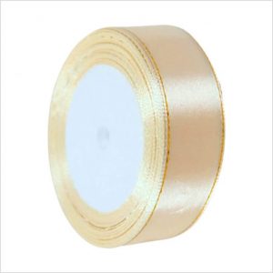 Cream Colour Satin Ribbon 1 Inch Wide - 1 Roll